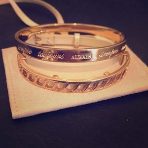 Stella & dot rose gold bracelet set